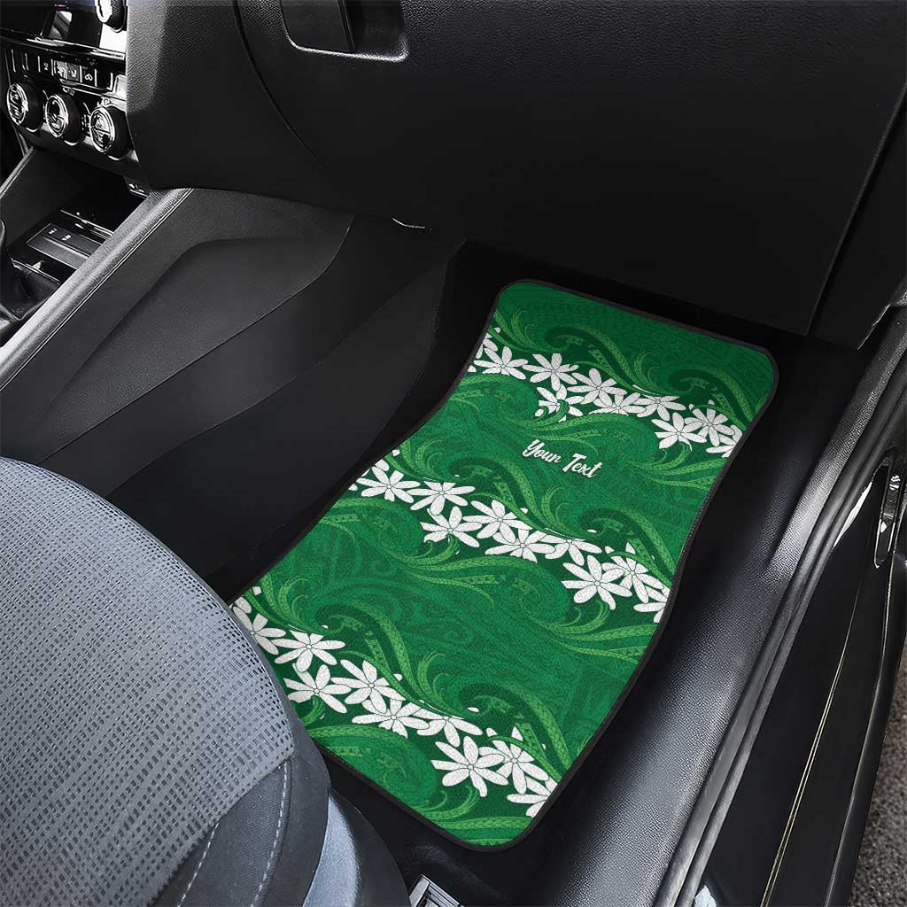 Personalised Cook Islands Rarotonga Car Mats Tiare Maori Polynesian Waves Tattoo