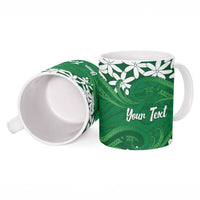 Personalised Cook Islands Rarotonga Ceramic Mug Tiare Maori Polynesian Waves Tattoo