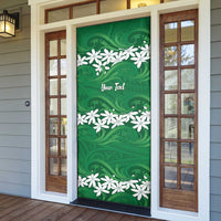 Personalised Cook Islands Rarotonga Door Cover Tiare Maori Polynesian Waves Tattoo