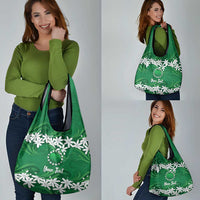 Personalised Cook Islands Rarotonga Grocery Bag Tiare Maori Polynesian Waves Tattoo