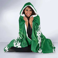 Personalised Cook Islands Rarotonga Hooded Blanket Tiare Maori Polynesian Waves Tattoo