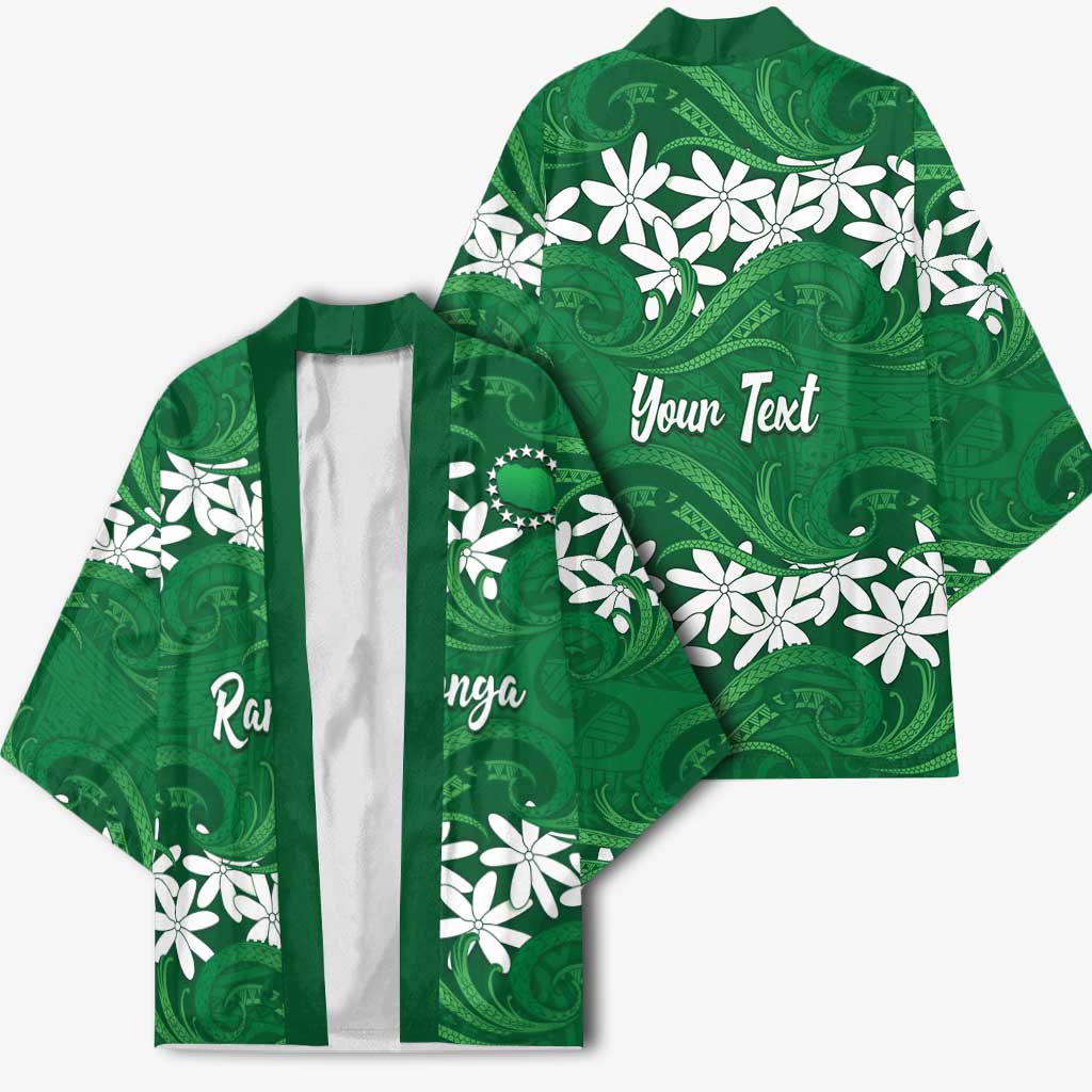 Personalised Cook Islands Rarotonga Kimono Tiare Maori Polynesian Waves Tattoo LT14 - Polynesian Pride