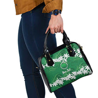 Personalised Cook Islands Rarotonga Shoulder Handbag Tiare Maori Polynesian Waves Tattoo LT14 - Polynesian Pride
