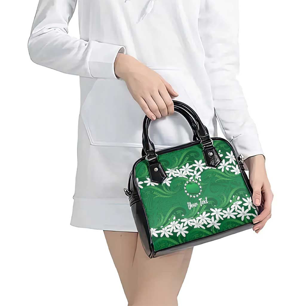 Personalised Cook Islands Rarotonga Shoulder Handbag Tiare Maori Polynesian Waves Tattoo LT14 - Polynesian Pride