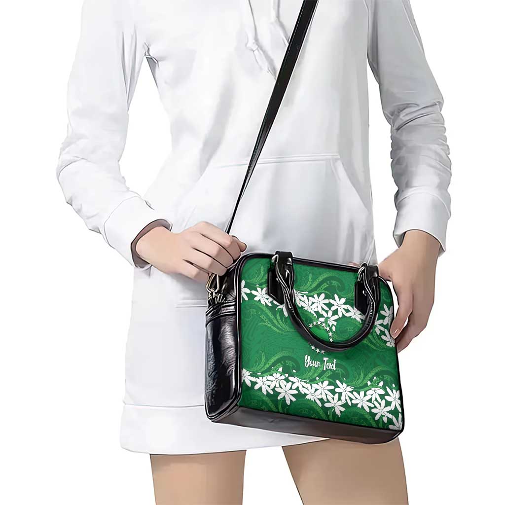 Personalised Cook Islands Rarotonga Shoulder Handbag Tiare Maori Polynesian Waves Tattoo LT14 - Polynesian Pride