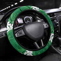 Cook Islands Rarotonga Steering Wheel Cover Tiare Maori Polynesian Waves Tattoo