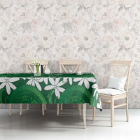 Personalised Cook Islands Rarotonga Tablecloth Tiare Maori Polynesian Waves Tattoo