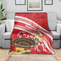 Kingdom Of Tonga Emancipation Day Blanket Tongan Ngatu With Kumete Red