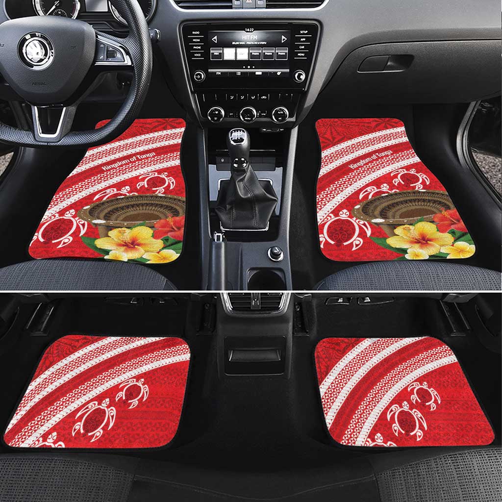 Kingdom Of Tonga Emancipation Day Car Mats Tongan Ngatu With Kumete Red