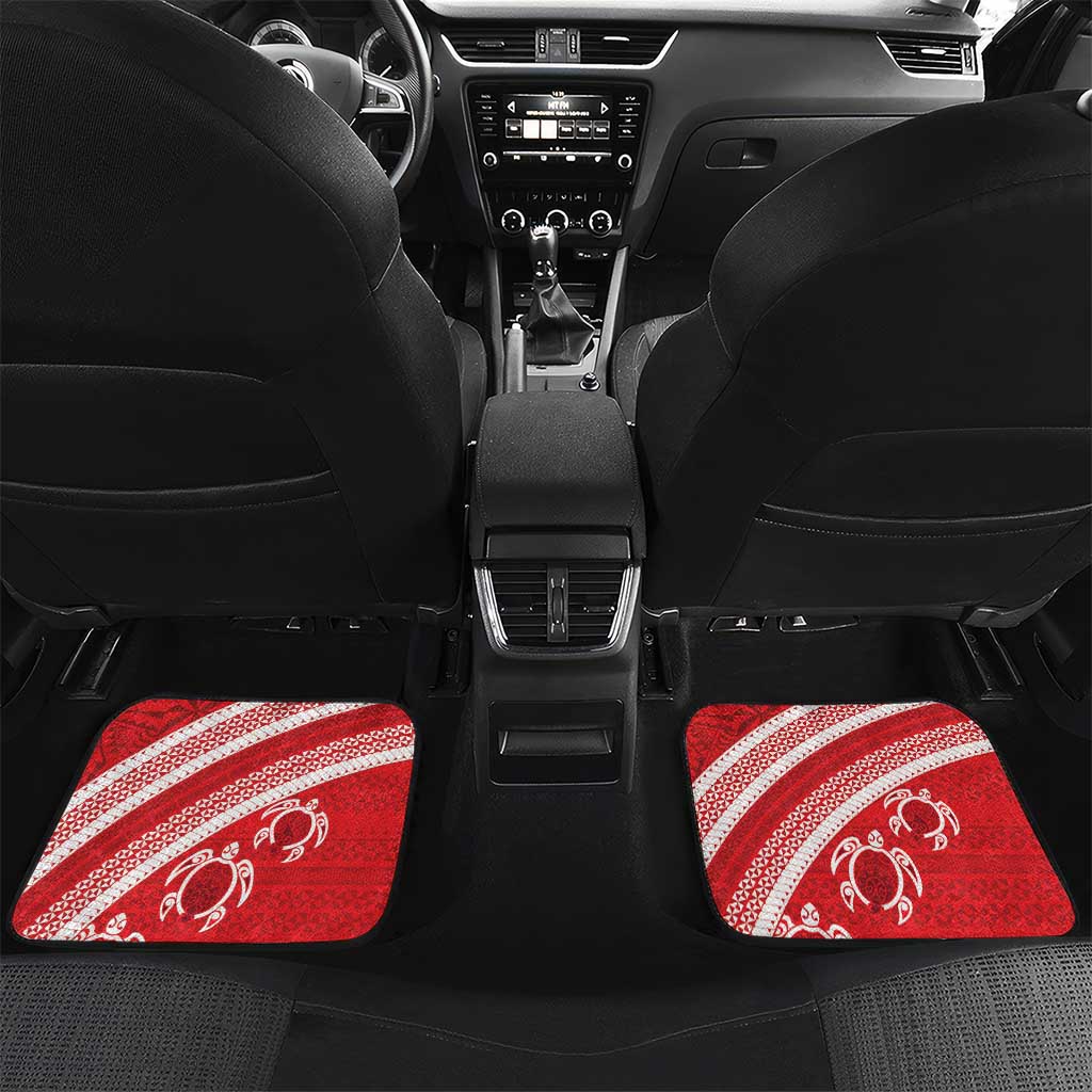 Kingdom Of Tonga Emancipation Day Car Mats Tongan Ngatu With Kumete Red