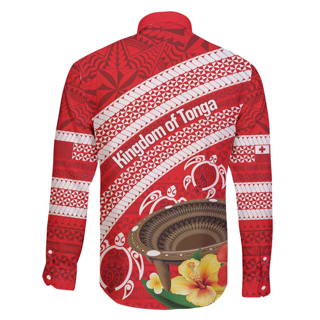 Kingdom Of Tonga Emancipation Day Family Matching Short Sleeve Bodycon Dress and Hawaiian Shirt Tongan Ngatu With Kumete Red