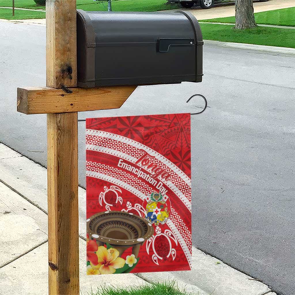 Kingdom Of Tonga Emancipation Day Garden Flag Tongan Ngatu With Kumete Red