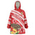 Kingdom Of Tonga Emancipation Day Wearable Blanket Hoodie Tongan Ngatu With Kumete Red