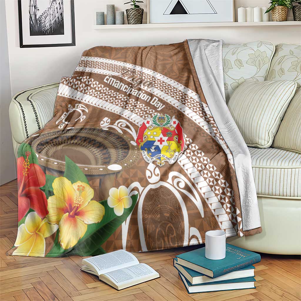 Kingdom Of Tonga Emancipation Day Blanket Tongan Ngatu With Kumete Brown