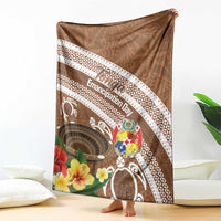 Kingdom Of Tonga Emancipation Day Blanket Tongan Ngatu With Kumete Brown