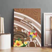 Kingdom Of Tonga Emancipation Day Canvas Wall Art Tongan Ngatu With Kumete Brown