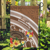 Kingdom Of Tonga Emancipation Day Garden Flag Tongan Ngatu With Kumete Brown