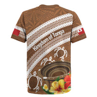 Kingdom Of Tonga Emancipation Day Rugby Jersey Tongan Ngatu With Kumete Brown