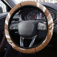 Kingdom Of Tonga Emancipation Day Steering Wheel Cover Tongan Ngatu With Kumete Brown