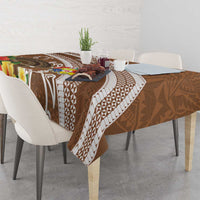 Kingdom Of Tonga Emancipation Day Tablecloth Tongan Ngatu With Kumete Brown