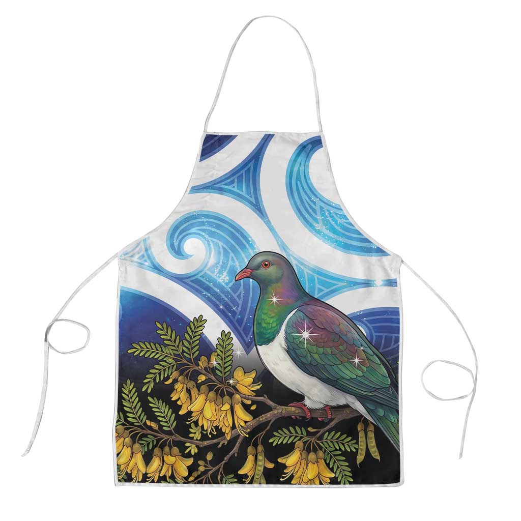 Kekeru New Zealand Matariki Apron Kukupa Kowhai Maori New Year Blue Version