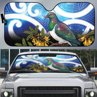 Kekeru New Zealand Matariki Auto Sun Shade Kukupa Kowhai Maori New Year Blue Version