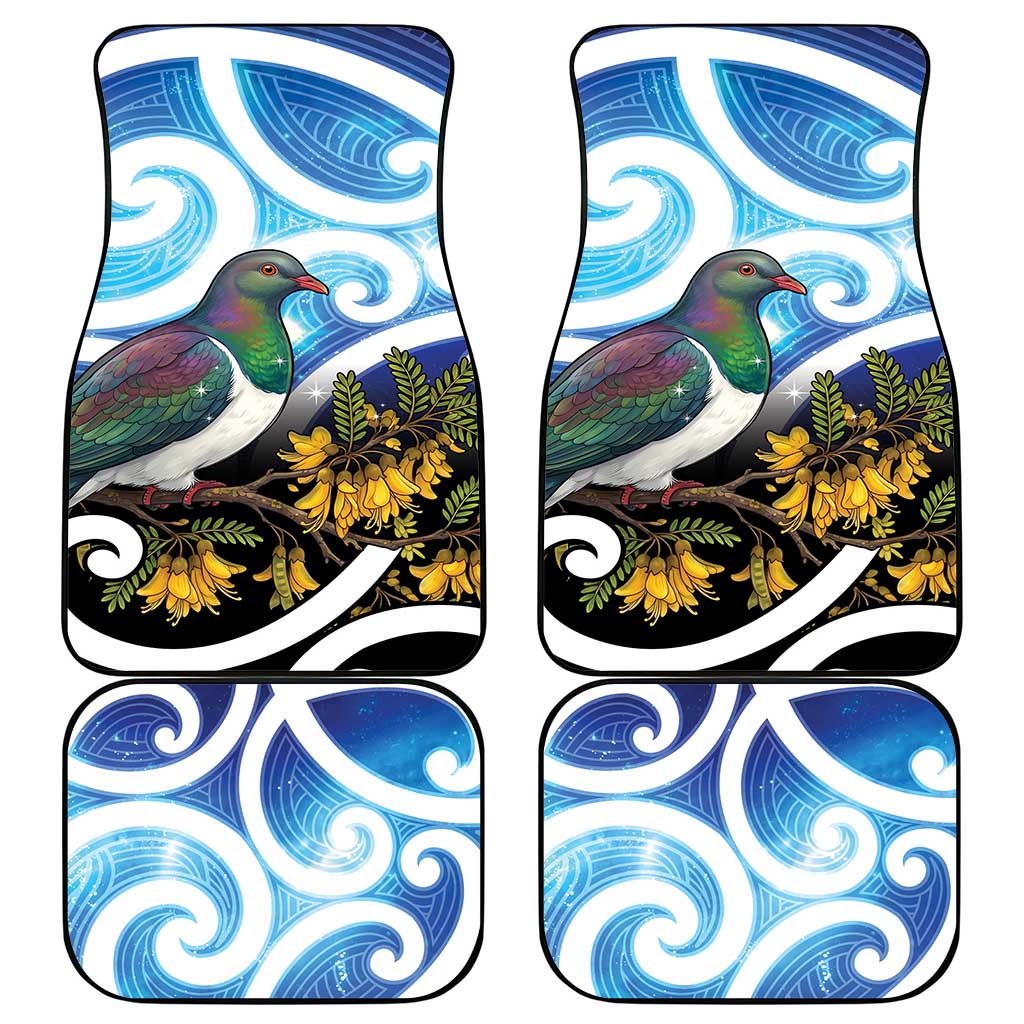 Kekeru New Zealand Matariki Car Mats Kukupa Kowhai Maori New Year Blue Version