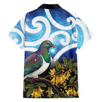 Kekeru New Zealand Matariki Family Matching Summer Maxi Dress and Hawaiian Shirt Kukupa Kowhai Maori New Year Blue Version LT14 - Polynesian Pride