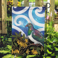 Kekeru New Zealand Matariki Garden Flag Kukupa Kowhai Maori New Year Blue Version LT14 Garden Flag Blue - Polynesian Pride