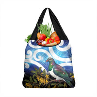 Kekeru New Zealand Matariki Grocery Bag Kukupa Kowhai Maori New Year Blue Version LT14 1-pack One Size Blue - Polynesian Pride