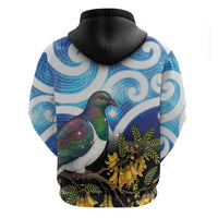 Kekeru New Zealand Matariki Hoodie Kukupa Kowhai Maori New Year Blue Version