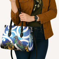 Kekeru New Zealand Matariki Leather Bag Kukupa Kowhai Maori New Year Blue Version
