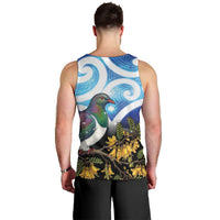 Kekeru New Zealand Matariki Men Tank Top Kukupa Kowhai Maori New Year Blue Version LT14 - Polynesian Pride