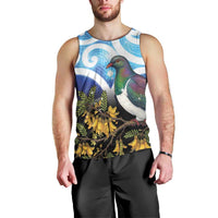 Kekeru New Zealand Matariki Men Tank Top Kukupa Kowhai Maori New Year Blue Version LT14 - Polynesian Pride