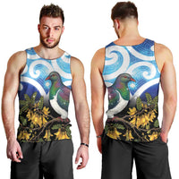 Kekeru New Zealand Matariki Men Tank Top Kukupa Kowhai Maori New Year Blue Version LT14 - Polynesian Pride