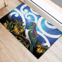 Kekeru New Zealand Matariki Rubber Doormat Kukupa Kowhai Maori New Year Blue Version
