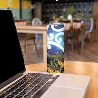 Kekeru New Zealand Matariki Skinny Tumbler Kukupa Kowhai Maori New Year Blue Version