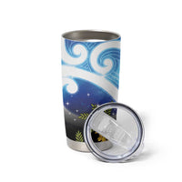 Kekeru New Zealand Matariki Tumbler Cup Kukupa Kowhai Maori New Year Blue Version
