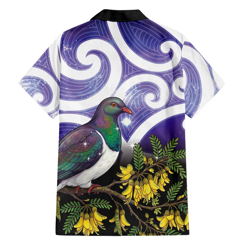Kekeru New Zealand Matariki Family Matching Tank Maxi Dress and Hawaiian Shirt Kukupa Kowhai Maori New Year Purple Version LT14 - Polynesian Pride