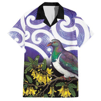 Kekeru New Zealand Matariki Hawaiian Shirt Kukupa Kowhai Maori New Year Purple Version