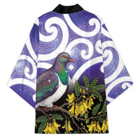 Kekeru New Zealand Matariki Kimono Kukupa Kowhai Maori New Year Purple Version