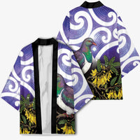 Kekeru New Zealand Matariki Kimono Kukupa Kowhai Maori New Year Purple Version