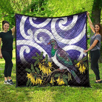 Kekeru New Zealand Matariki Quilt Kukupa Kowhai Maori New Year Purple Version LT14 - Polynesian Pride