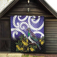 Kekeru New Zealand Matariki Quilt Kukupa Kowhai Maori New Year Purple Version LT14 - Polynesian Pride