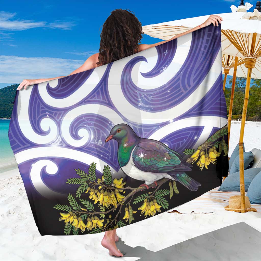 Kekeru New Zealand Matariki Sarong Kukupa Kowhai Maori New Year Purple Version LT14 One Size 44 x 66 inches Purple - Polynesian Pride