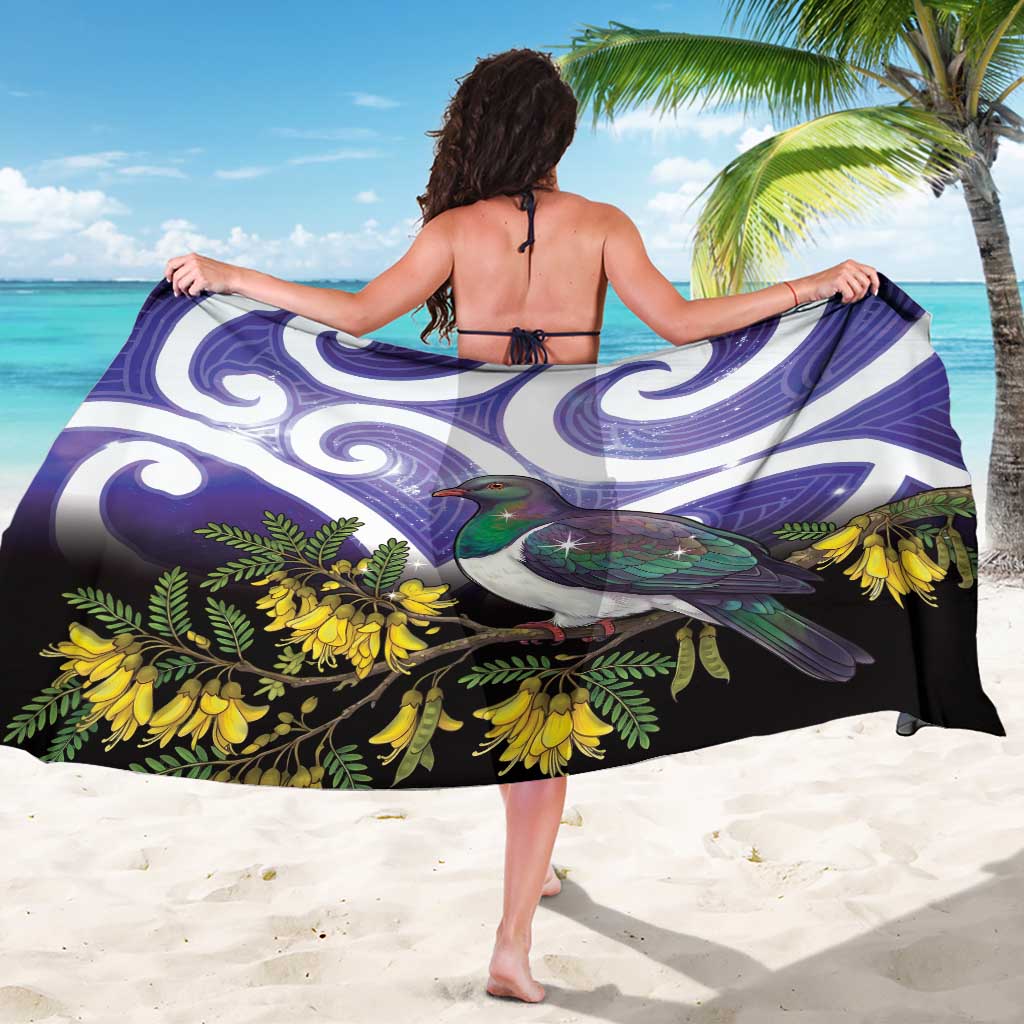 Kekeru New Zealand Matariki Sarong Kukupa Kowhai Maori New Year Purple Version LT14 - Polynesian Pride
