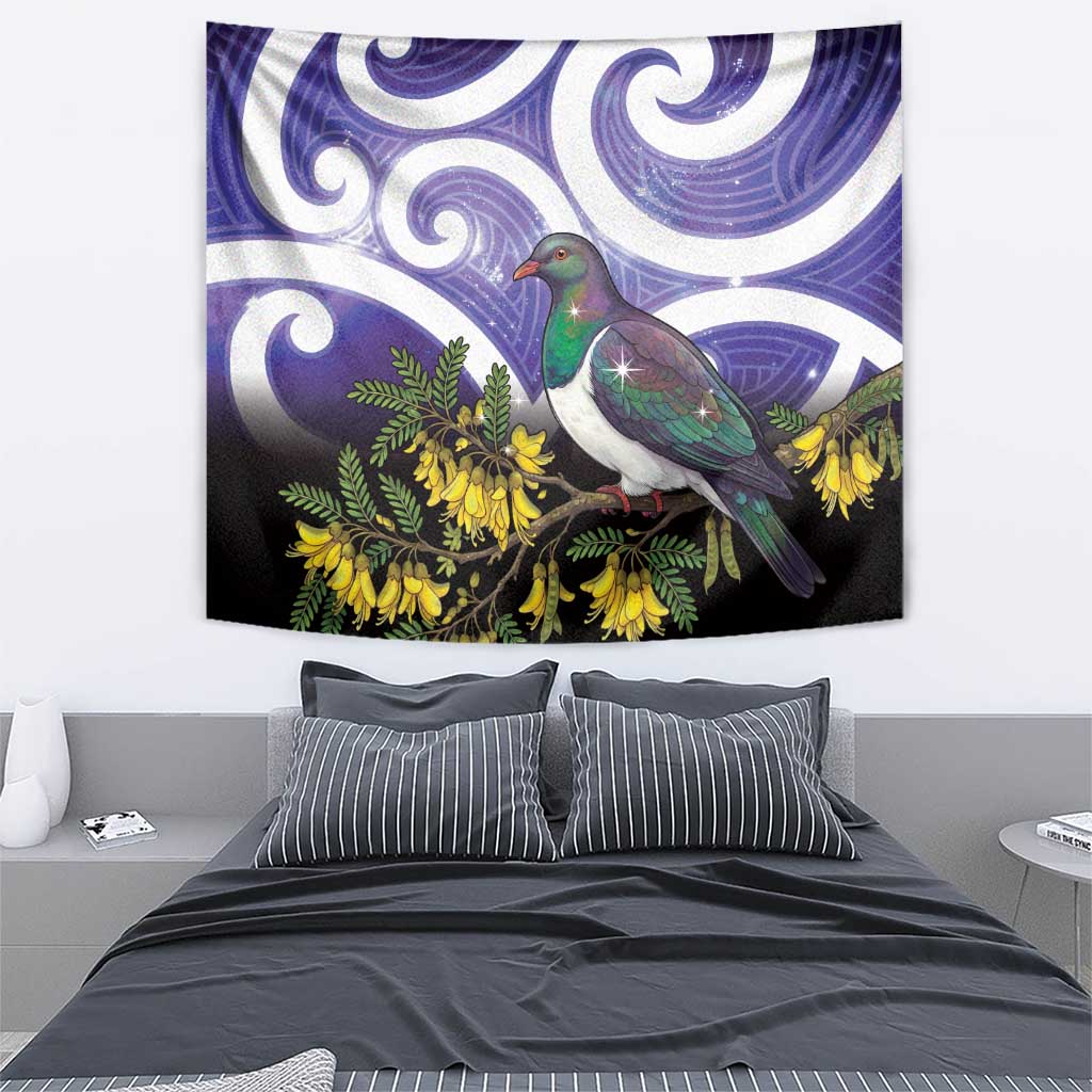 Kekeru New Zealand Matariki Tapestry Kukupa Kowhai Maori New Year Purple Version LT14 - Polynesian Pride