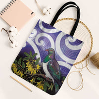 Kekeru New Zealand Matariki Tote Bag Kukupa Kowhai Maori New Year Purple Version