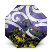 Kekeru New Zealand Matariki Umbrella Kukupa Kowhai Maori New Year Purple Version LT14 One Size Folded 11.42 inch Opened Diameter 37.4 inch Purple - Polynesian Pride