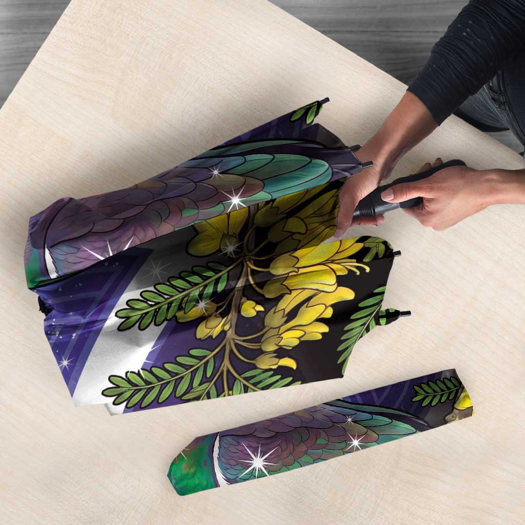 Kekeru New Zealand Matariki Umbrella Kukupa Kowhai Maori New Year Purple Version LT14 - Polynesian Pride